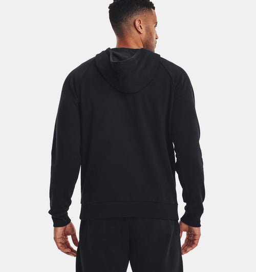 Sudadera con capucha Under Armour Rival Fleece con media cremallera - Negro - Footkorner