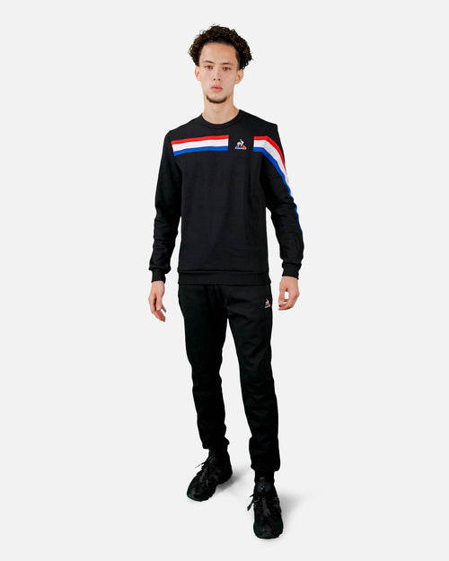 Le Coq Sportif Tricolor Sweatshirt - Black  - Footkorner