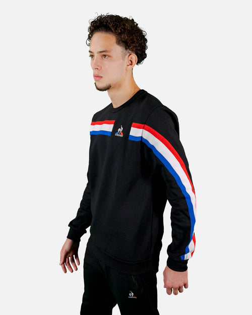 Le Coq Sportif Tricolor Sweatshirt - Black  - Footkorner