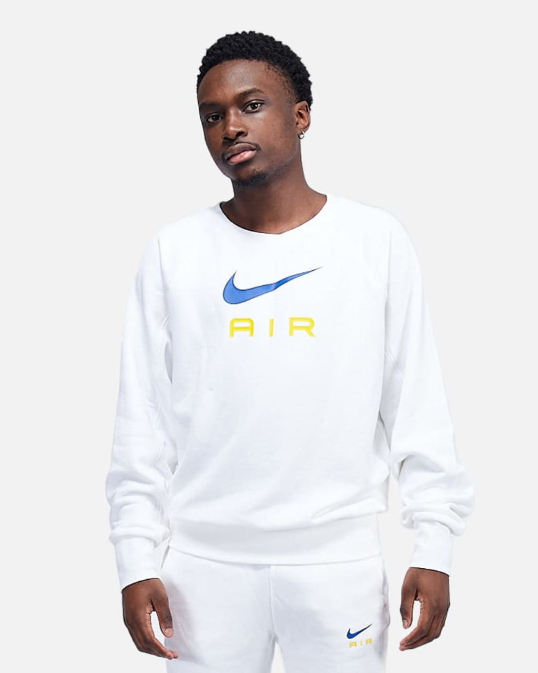 Nike Air-Sweatshirt – Weiß/Gelb