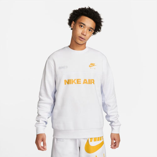 Sudadera Nike Air Brushed - Blanco/Dorado - Footkorner
