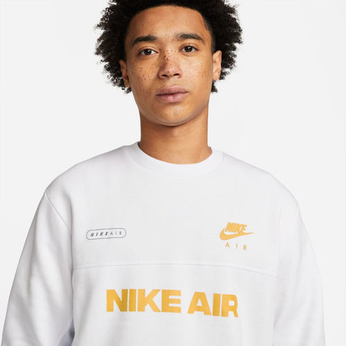 Sudadera Nike Air Brushed - Blanco/Dorado - Footkorner
