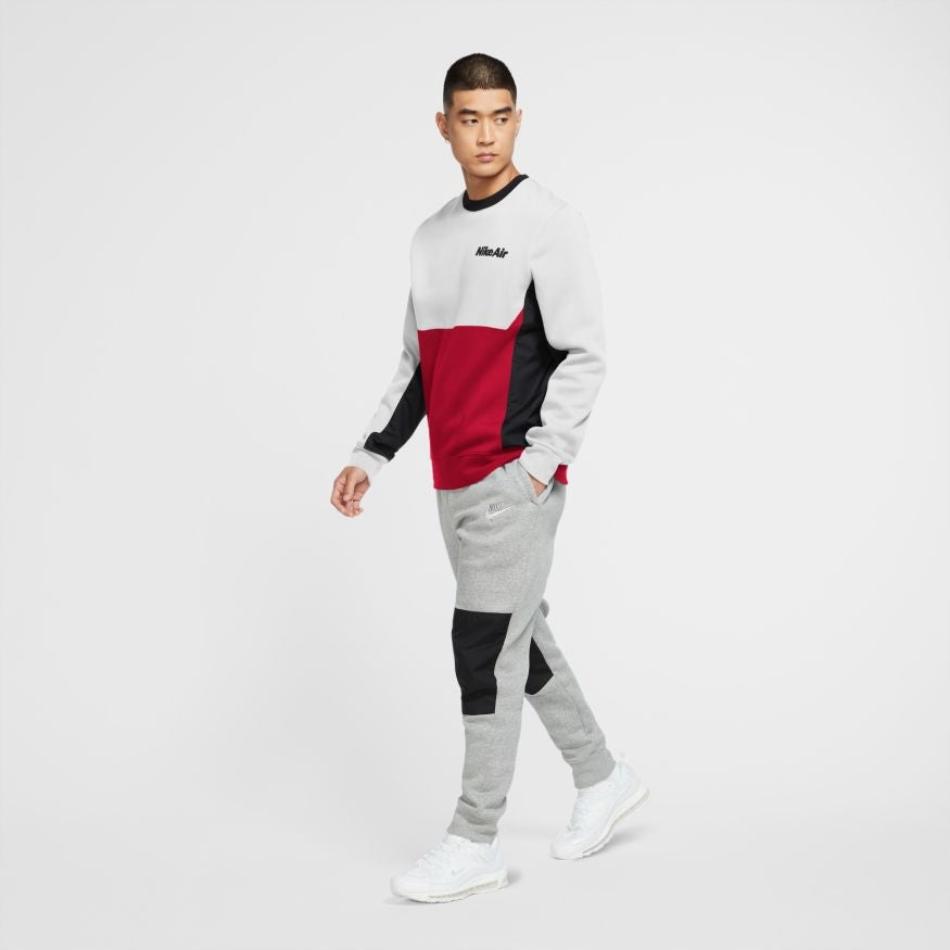Felpa Nike Air Fleece - Bianco/Rosso/Nero