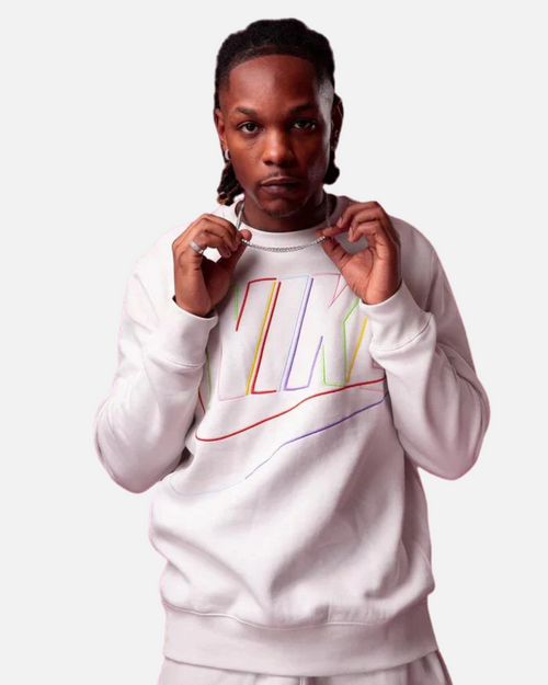 Sudadera Nike Club Fleece + - Blanc/Vert/Jaune - Footkorner