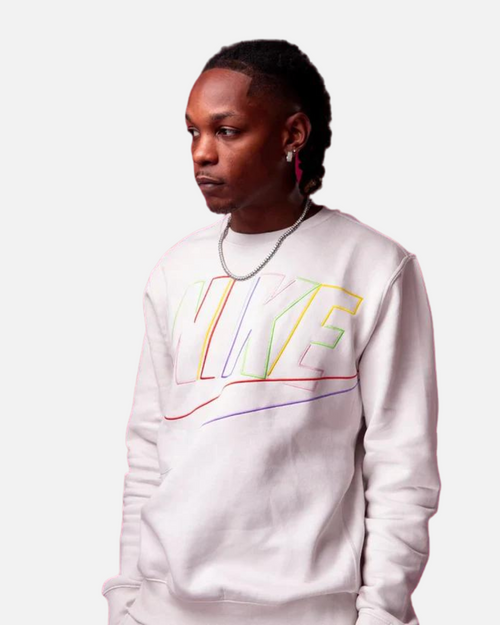 Sudadera Nike Club Fleece + - Blanc/Vert/Jaune - Footkorner