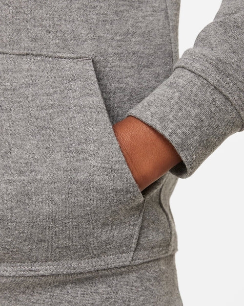 Sweat Nike Club Fleece Enfant - Gris/Noir/Blanc - Footkorner