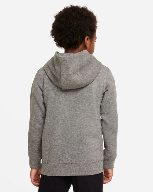 Sweat Nike Club Fleece Enfant - Gris/Noir/Blanc - Footkorner
