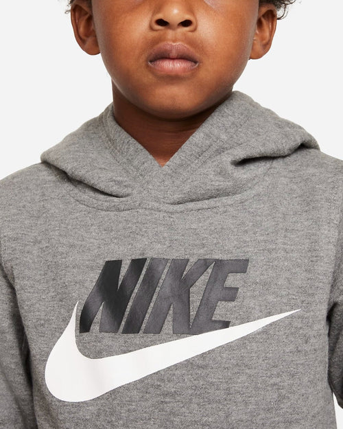 Sweat Nike Club Fleece Enfant - Gris/Noir/Blanc - Footkorner