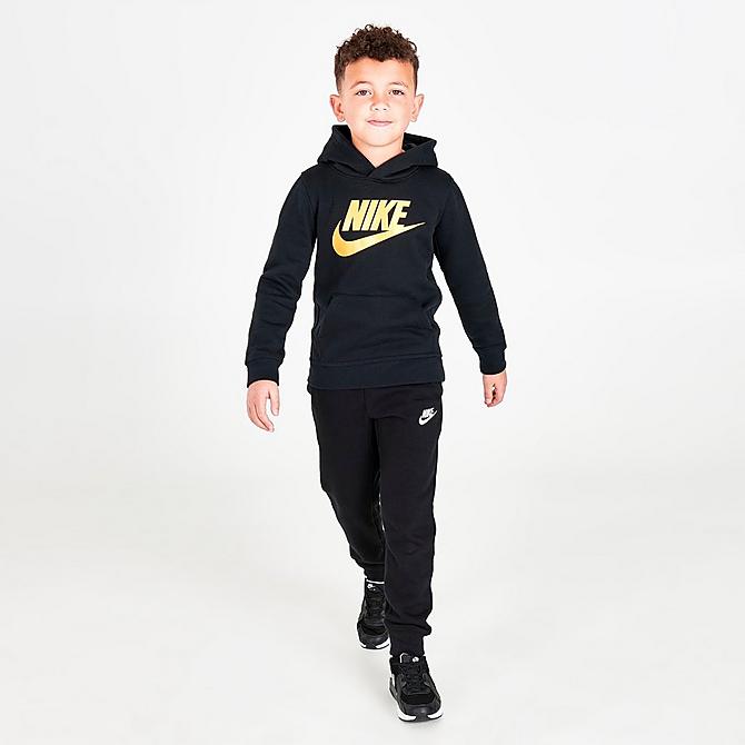 FootkornerFelpa Nike Club Fleece Bambini - Nera/Oro