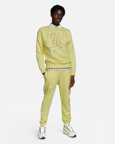 Nike Club Fleece Tracksuit Yellow Footkorner