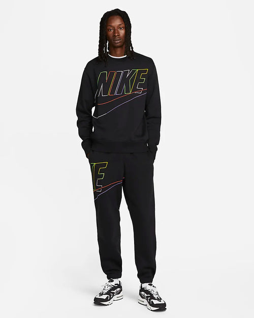 Sweat Nike Club Fleece+ - Noir/Rouge/Bleu - Footkorner