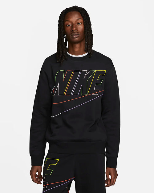 Sweat Nike Club Fleece+ - Noir/Rouge/Bleu - Footkorner