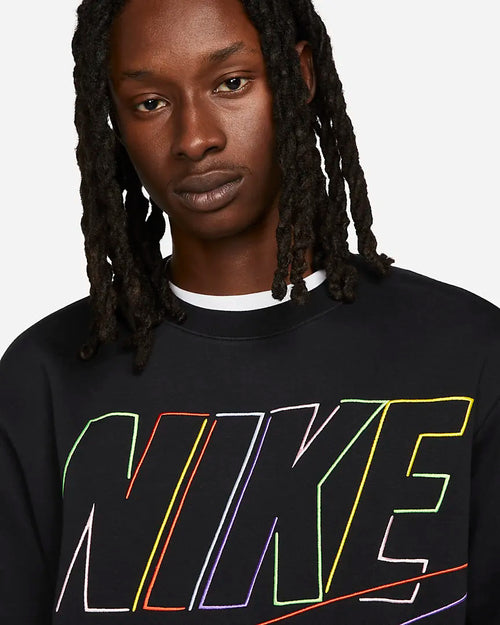 Sweat Nike Club Fleece+ - Noir/Rouge/Bleu - Footkorner
