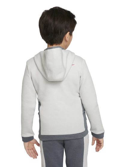 Felpa Nike Sportswear Ampliffy Bambini - Bianco/Grigio/Rosso - Footkorner