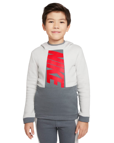 Felpa Nike Sportswear Ampliffy Bambini - Bianco/Grigio/Rosso - Footkorner
