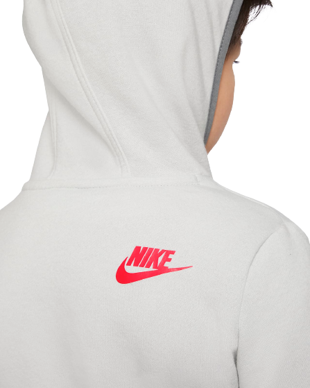 Felpa Nike Sportswear Ampliffy Bambini - Bianco/Grigio/Rosso - Footkorner