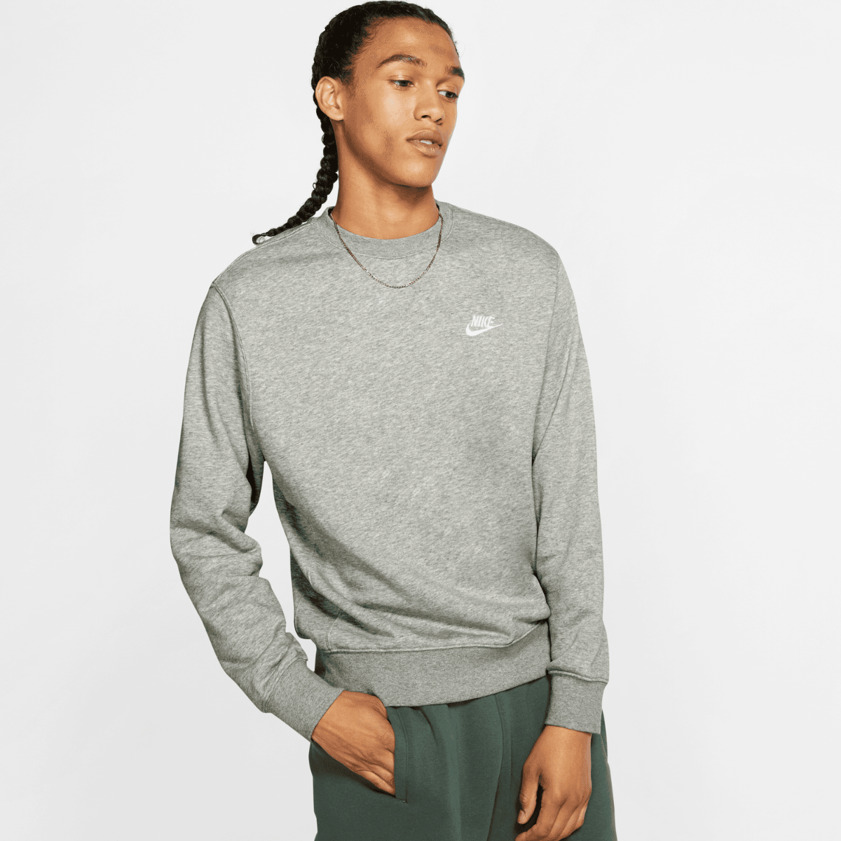 Nike Sportswear Club Sweatshirt - Grey/White