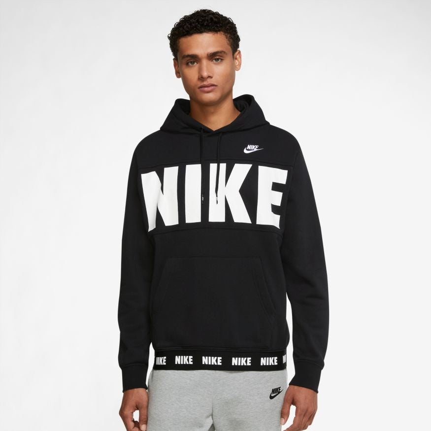 Felpa con cappuccio Nike Sportswear Essentials - nera/bianca