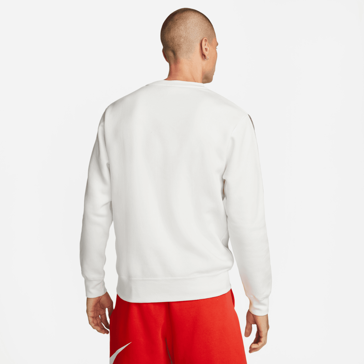 Nike Sportswear Fleece Sweatshirt - Beige/Red/Black