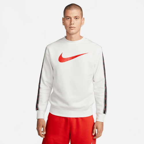 Nike Sportswear Fleece Sweatshirt - Beige/Red/Black - Footkorner