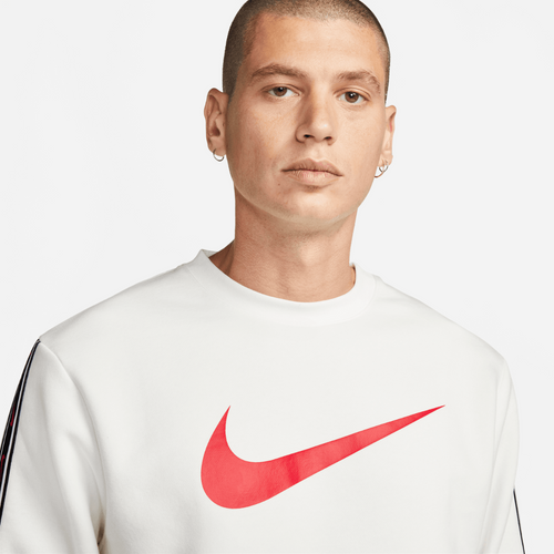 Nike Sportswear Fleece Sweatshirt - Beige/Red/Black - Footkorner
