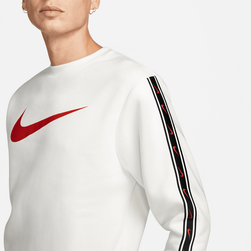 Nike Sportswear Fleece Sweatshirt - Beige/Red/Black - Footkorner