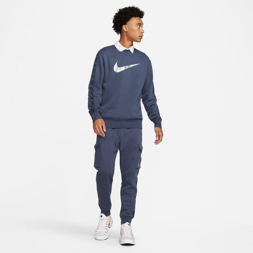 Sweat Nike Sportswear Fleece - Bleu/Argent - Footkorner