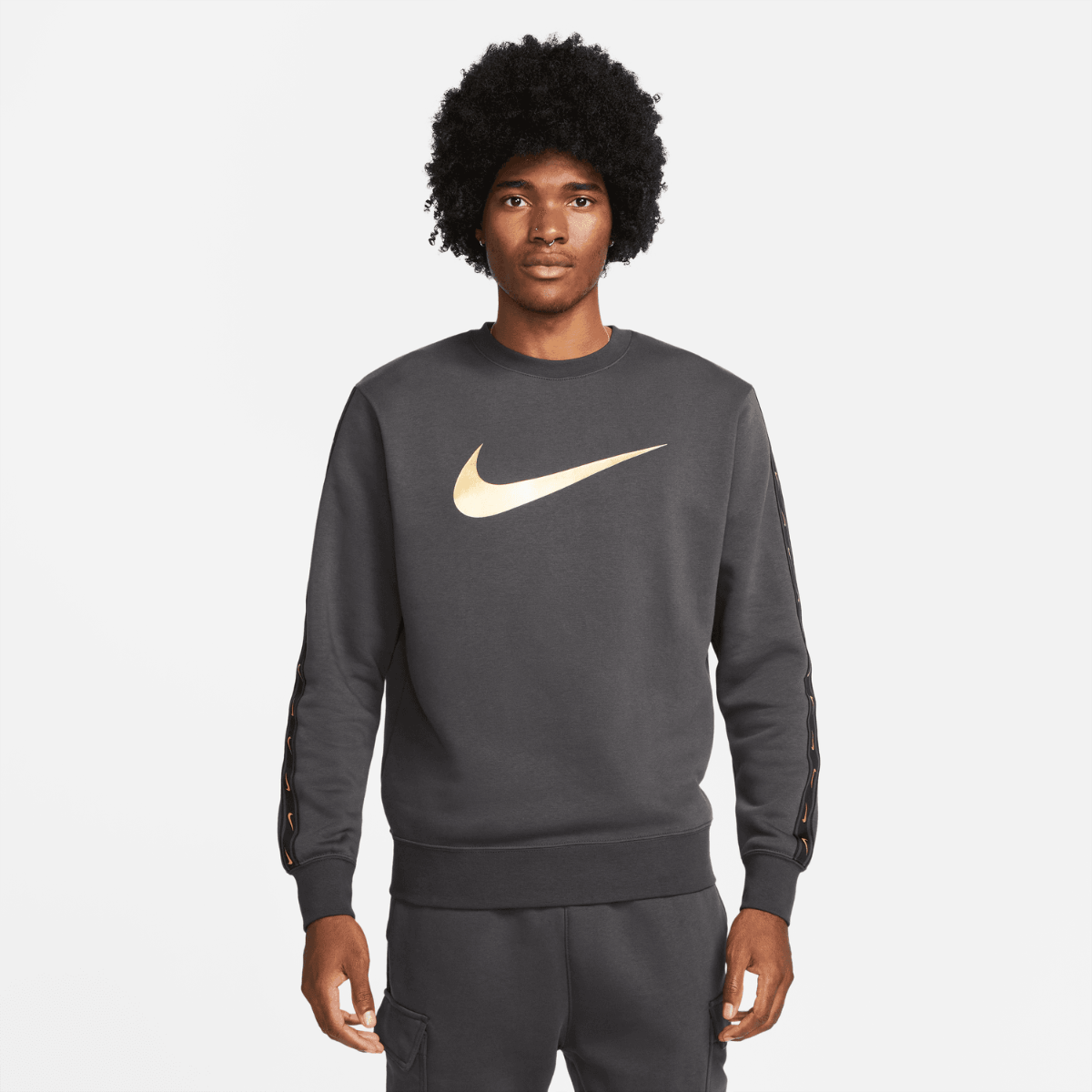 Sudadera Nike Sportswear Fleece - Gris/Doré