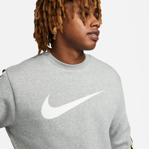 Nike Sportswear Fleece-Sweatshirt – Grau/Schwarz/Grün - Footkorner