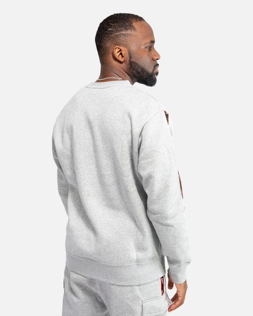 Felpa Nike Sportswear Fleece - Grigio/Rosso/Nero