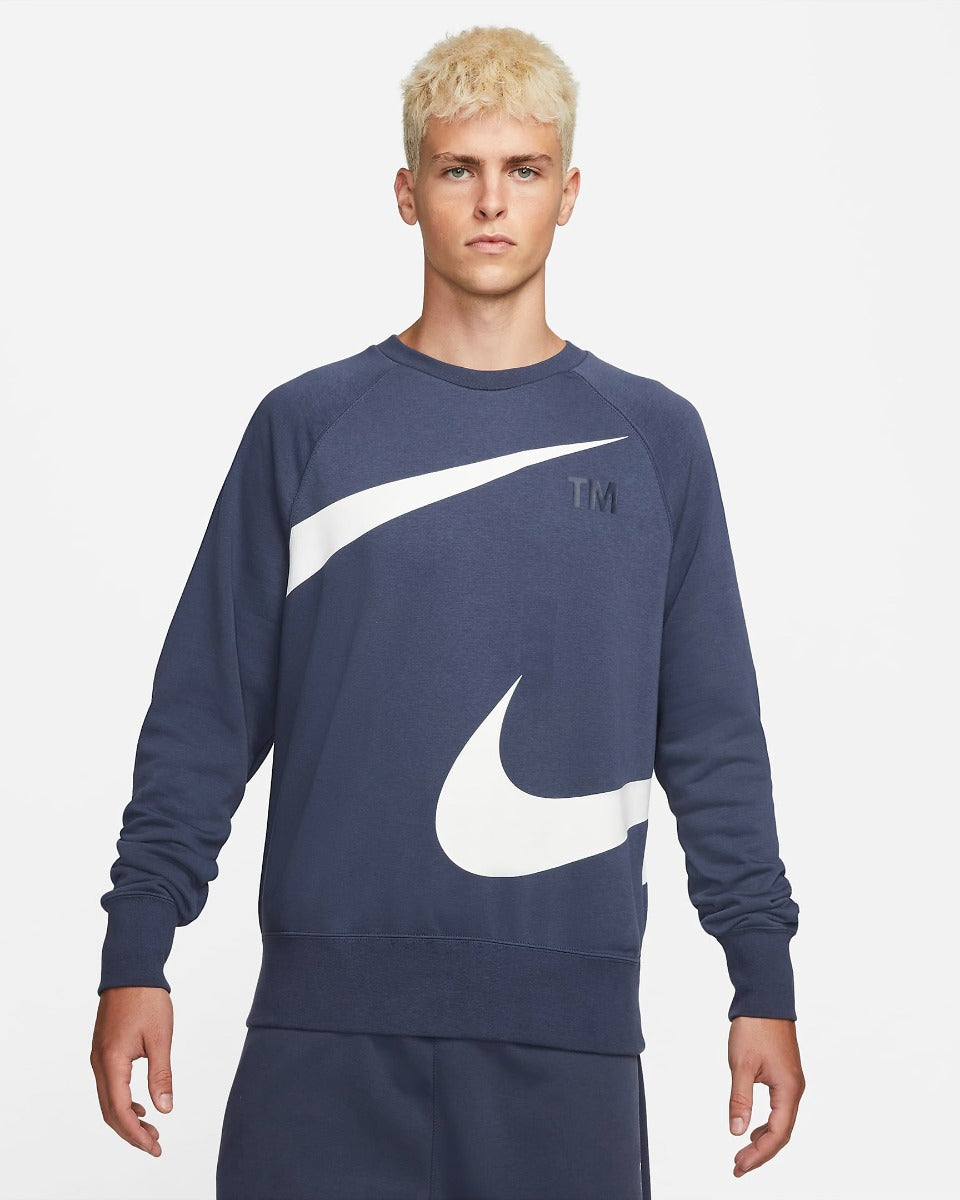 FootkornerNike Sportswear Swoosh Sweatshirt - Blue/White