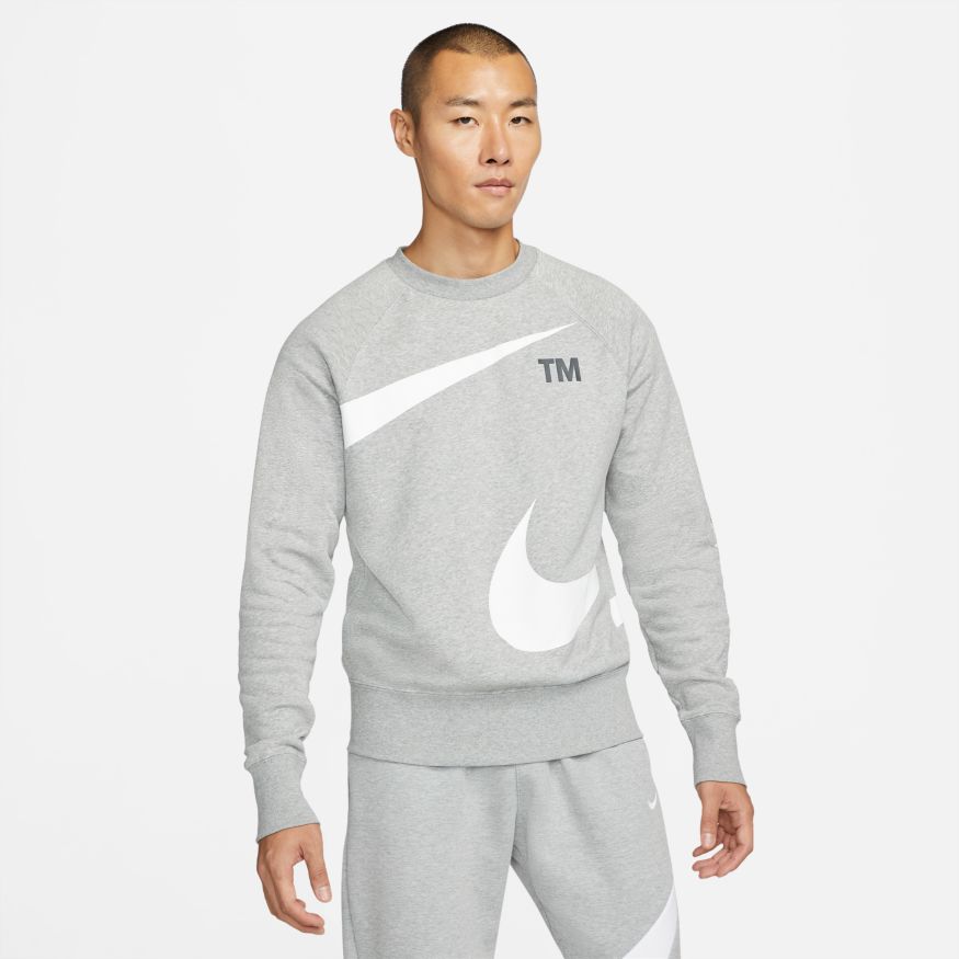 FootkornerSweat Nike Sportswear Swoosh - Gris/Blanc