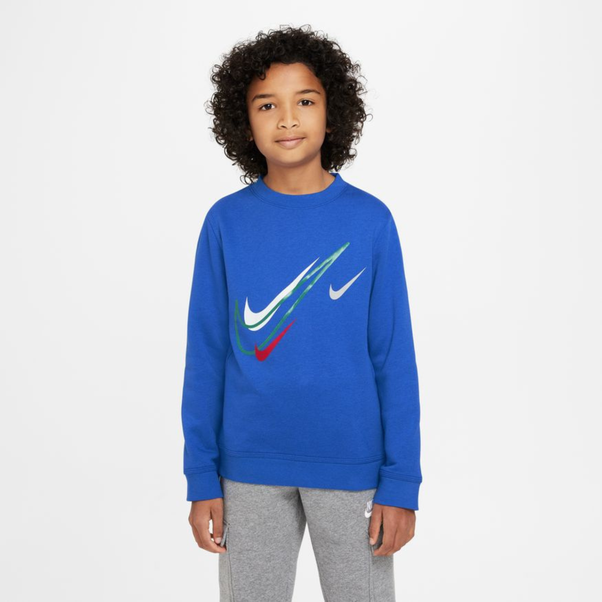 Nike Tech Fleece Junior Sweatshirt - Blue/White/Red