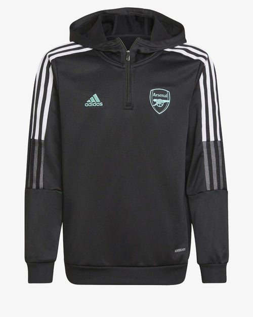 Sudadera Arsenal Tiro Junior Zip 2022 - Negro/Blanco/Verde - Footkorner