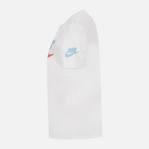 T-Shirt Nike Enfant - Blanc/Bleu/Orange - Footkorner