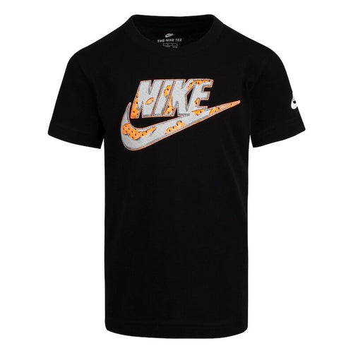 T-shirt Nike Sportswear Fauxtura Bambini - Nera/Grigio/Arancione - Footkorner