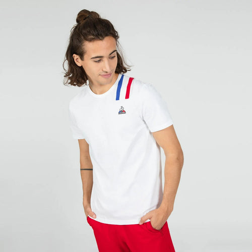 T-shirt Le Coq Sportif Tricolore - Blanc - Footkorner
