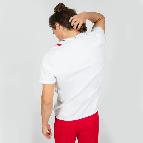 T-shirt Le Coq Sportif Tricolore - Blanc - Footkorner