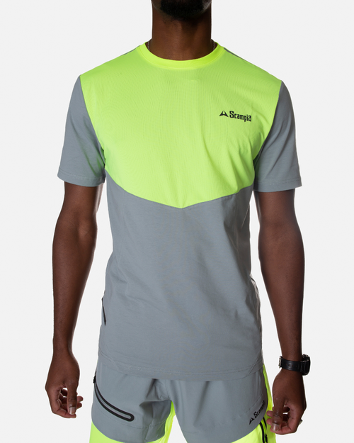 T-shirt Scampia Scalare - Giallo/Grigio - Footkorner