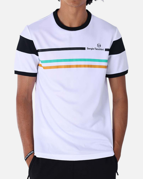Camiseta Sergio Tacchini Plug In - Blanco/Negro/Verde - Footkorner