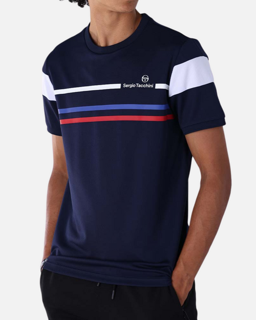 Sergio Tacchini Plug In T-shirt - Blue/Red/White - Footkorner