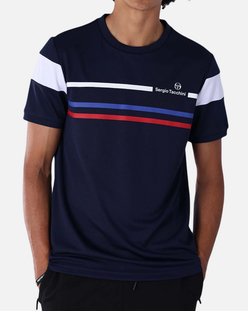 Sergio Tacchini Plug In T-shirt - Blue/Red/White - Footkorner