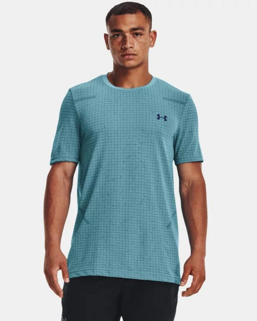 Camiseta Under Armour Seamless Grid - Azul - Footkorner
