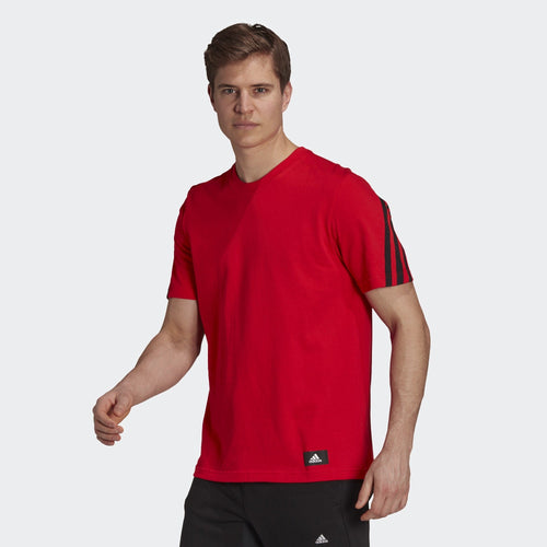 T-shirt Adidas Sportswear 3 strisce - rossa - Footkorner