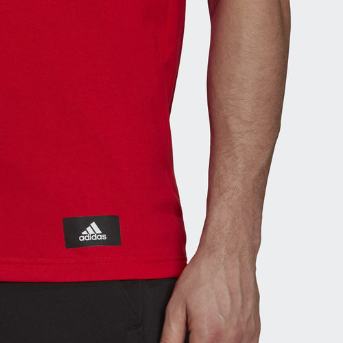 T-shirt Adidas Sportswear 3 strisce - rossa - Footkorner
