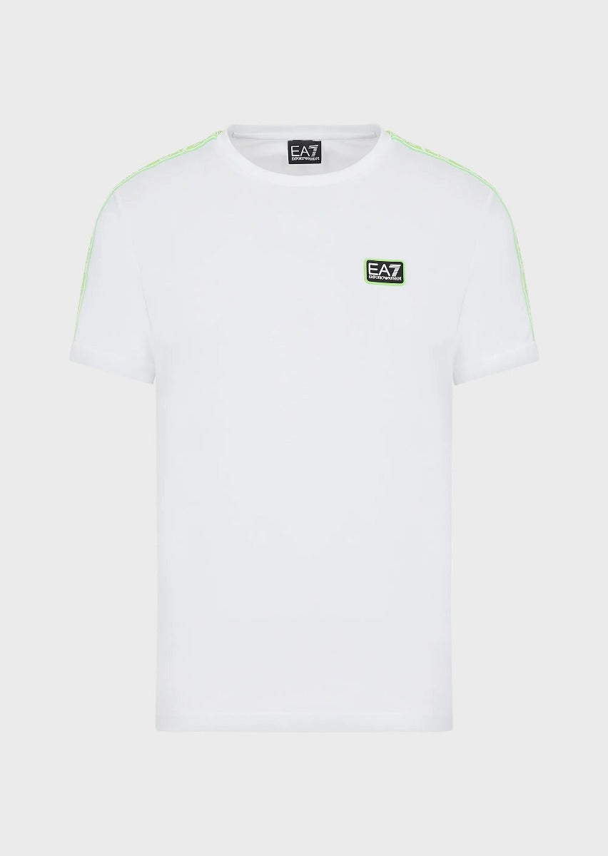 T-shirt Emporio Armani EA7 Logo Series - bianca/verde