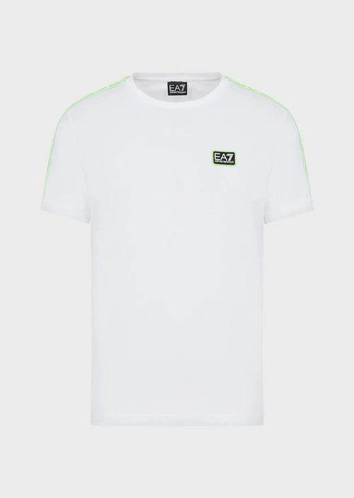Emporio Armani EA7 Logo Series T-Shirt - White/Green - Footkorner
