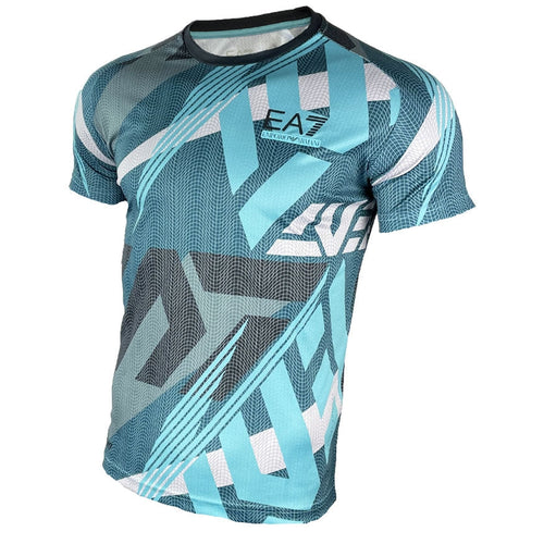 Emporio Armani EA7 Ventus 7 T-shirt - Turquoise Blue - Footkorner