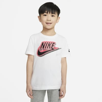 T-shirt Nike Sportswear per bambini - fluo/bianca - Footkorner
