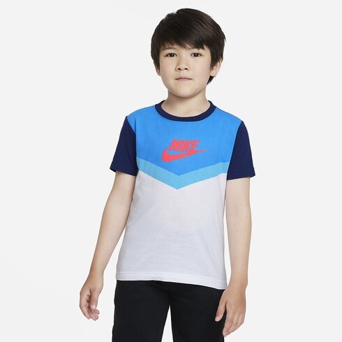 T-Shirt Nike Futura Enfant - Bleu/Blanc - Footkorner